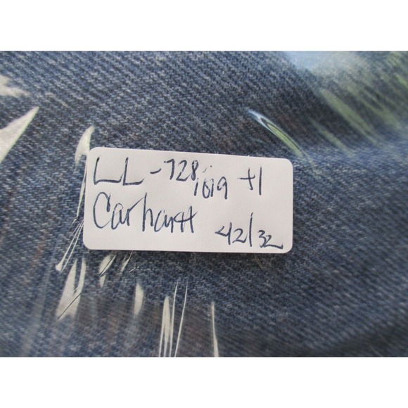 Carhartt B180 Jeans Mens 42x32 (fits 40x32) Traditional Straight Leg Blue - Picture 10 of 10